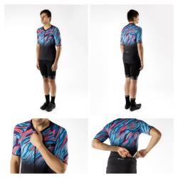 Force LIFE černo-modro-růžový cyklodres POUZE XL (VÝPRODEJ)