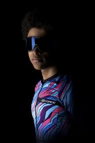 Force LIFE černo-modro-růžový cyklodres