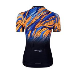 Force LIFE UNI čreno-modro-oranžový dámský dres - kr. rukáv