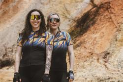 Force LIFE UNI čreno-modro-oranžový dámský dres - kr. rukáv