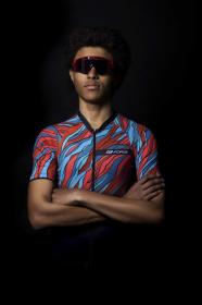 Force LIFE UNI čreno-petrol-červený dámský dres - kr. rukáv