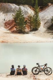 Force LIFE UNI čreno-petrol-červený dámský dres - kr. rukáv