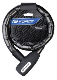 Force Zámek LUX článkový bez držáku 100cm/25mm, černý