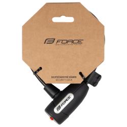 Force LUX spirálový s držákem 180cm/8mm, černý zámek