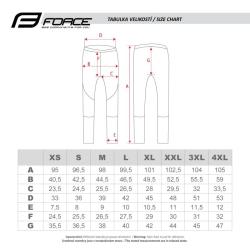 Force MAZE černé cyklokalhoty do pasu s vložkou POUZE XL (VÝPRODEJ)