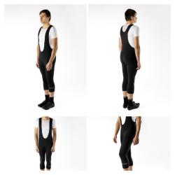 Force MAZE černé cyklokalhoty se šráky a vložkou kalhoty 3/4 POUZE L (VÝPRODEJ)