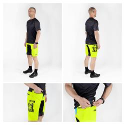 Force MTB-11 fluo cyklokraťasy s odnímatelnou vložkou