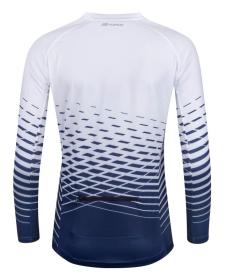 Force MTB ANGLE bílo-modrý dámský cyklodres - dl.rukáv POUZE XS (VÝPRODEJ)