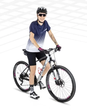 Force MTB ANGLE bílo-modrý dámský cyklodres - kr. rukáv POUZE XS (VÝPRODEJ)