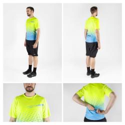 Force MTB ANGLE fluo-modrý cyklistický dres - kr. rukáv POUZE XS (VÝPRODEJ)