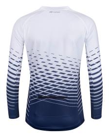 Force MTB ANGLE bílo-modrý dámský cyklodres - dl.rukáv