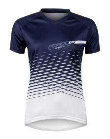 Force MTB ANGLE bielo-modrý dámsky cyklodres - kr. rukáv