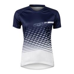 Force MTB ANGLE bielo-modrý dámsky cyklodres - kr. rukáv