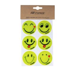 Force Nálepky SMILE, žluté, 6 ks Force Nálepky SMILE, žluté, 6 ks