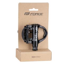 Force Pedály FLIX nášlapné silniční + zarážky, črn