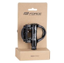 Force Pedále FLIX nášľapné cestné + zarážky, čierne