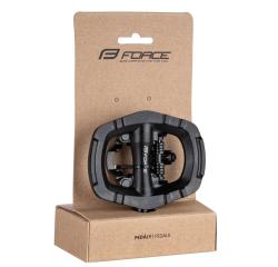 Force Pedále SELECT nášľap. MTB jednostranné, čierne
