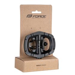 Force Pedály SELECT nášlap. MTB jednostranné, črn