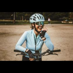 Force POINTS LADY černo-šedé dámské cyklorukavice bez zapínání