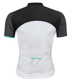 Force POINTS černo-bílo-tyrkysový dámský cyklodres POUZE S (VÝPRODEJ)