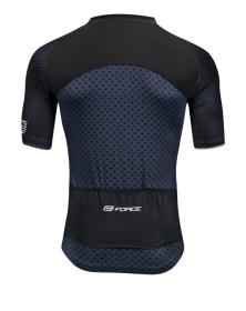 Force POINTS černo-modrý cyklistický dres + Force ACTION černé cyklokraťasy