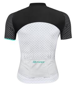 Force POINTS čierno-bielo-tyrkysový dámsky cyklodres