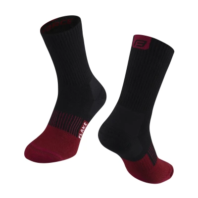 Force Ponožky FLAKE černo-bordo