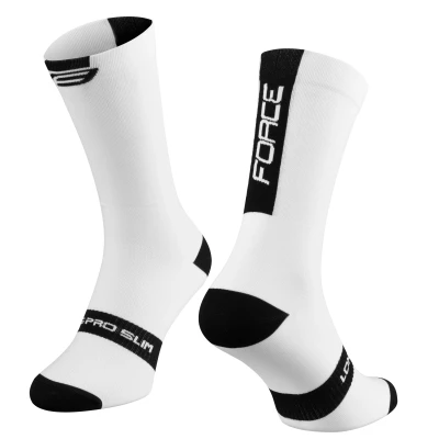 Force Ponožky LONG PRO SLIM bílo-černé Force Ponožky LONG PRO SLIM bílo-černé