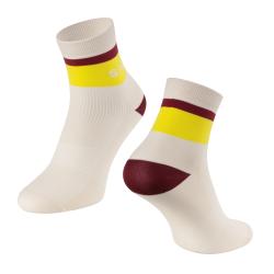 Force Ponožky STRIPE krátke krémovo-žlté