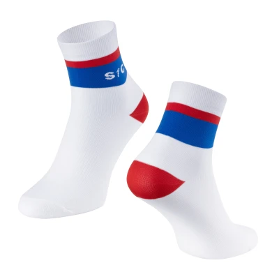 Force Ponožky STRIPE krátké bílo modré