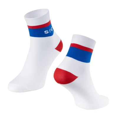 Force Ponožky STRIPE krátké bílo modré