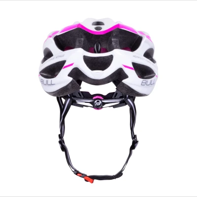 Force BULL bílo-růžová dámská cyklistická přilba