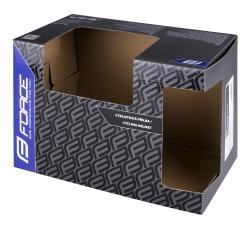 Force BULL HUE bílo-černá cyklistická přilba
