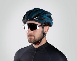 Force BULL HUE černo-modrá cyklistická přilba