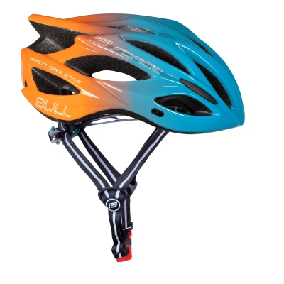 Force BULL HUE modro-oranžová cyklistická přilba