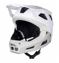 Force DROP bílo-šedá downhill přilba