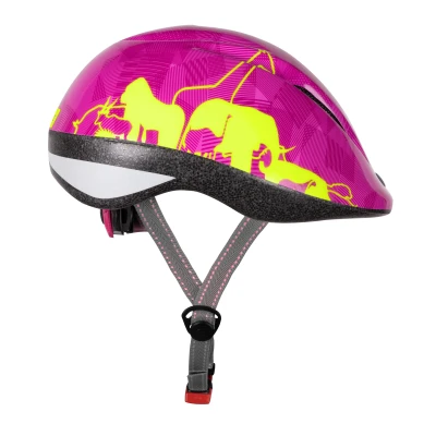 Force FUN ANIMALS dětská fluo-růžová cyklistická přilba