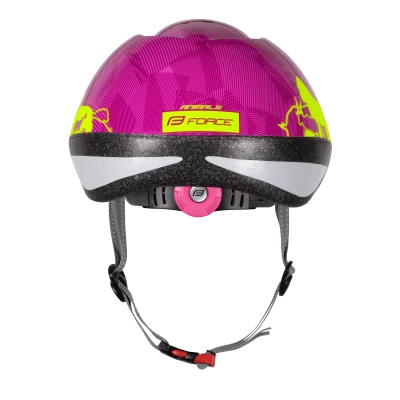 Force FUN ANIMALS dětská fluo-růžová cyklistická přilba