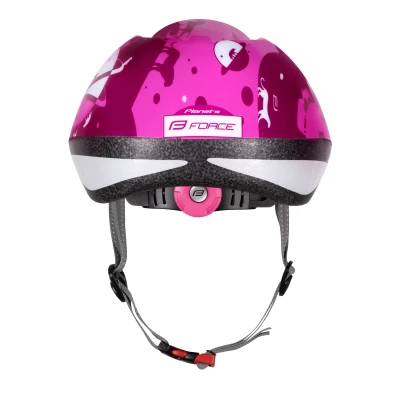 Force FUN PLANETS růžovo-bílá dětská cyklistická přilba