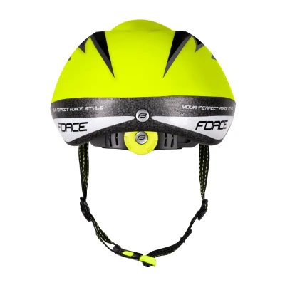 Force FUN STRIPES fluo-černo-šedá dětská cyklistická přilba