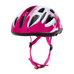 Force LARK ružovo-biela detská cyklistická prilba