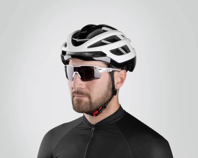 Force LYNX bílo-černá cyklistická přilba