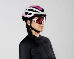 Force LYNX bílo-růžová dámská cyklistická přilba + šátek Force