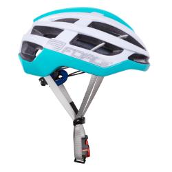 Force LYNX bílo-tyrkysová cyklistická přilba