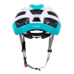 Force LYNX bílo-tyrkysová cyklistická přilba