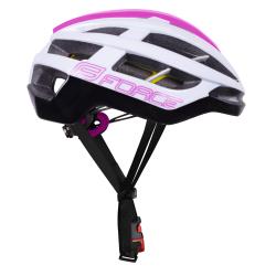 Force LYNX MIPS bílo-růžová cyklistická přilba + šátek Force
