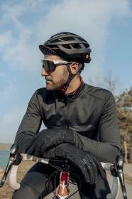 Force LYNX MIPS černá mat-lesk cyklistická přilba + šátek Kilpi