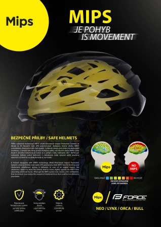 Force NEO MIPS černá mat-lesk cyklistická helma