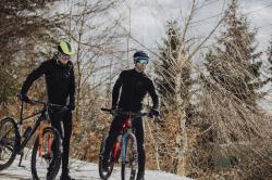 Force ORCA černá mat-modrá cyklistická přilba