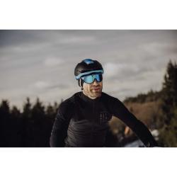 Force ORCA černá mat-modrá cyklistická přilba